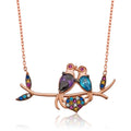 Silver Lovebirds Women's Necklace