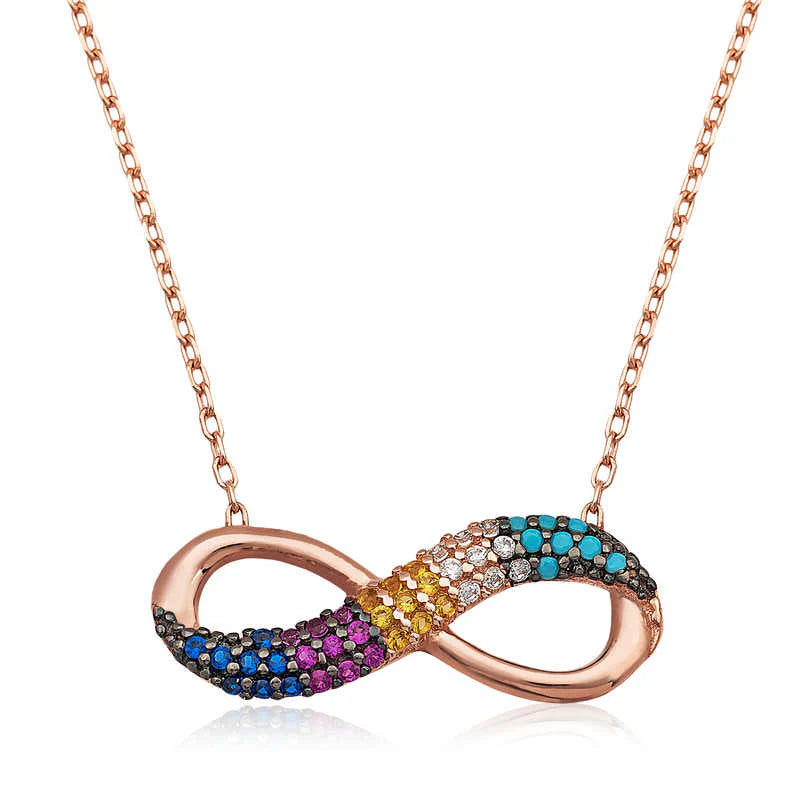 Silver Colored Infinity Women's Necklace