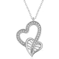Silver Intertwined Hearts Women's Necklace