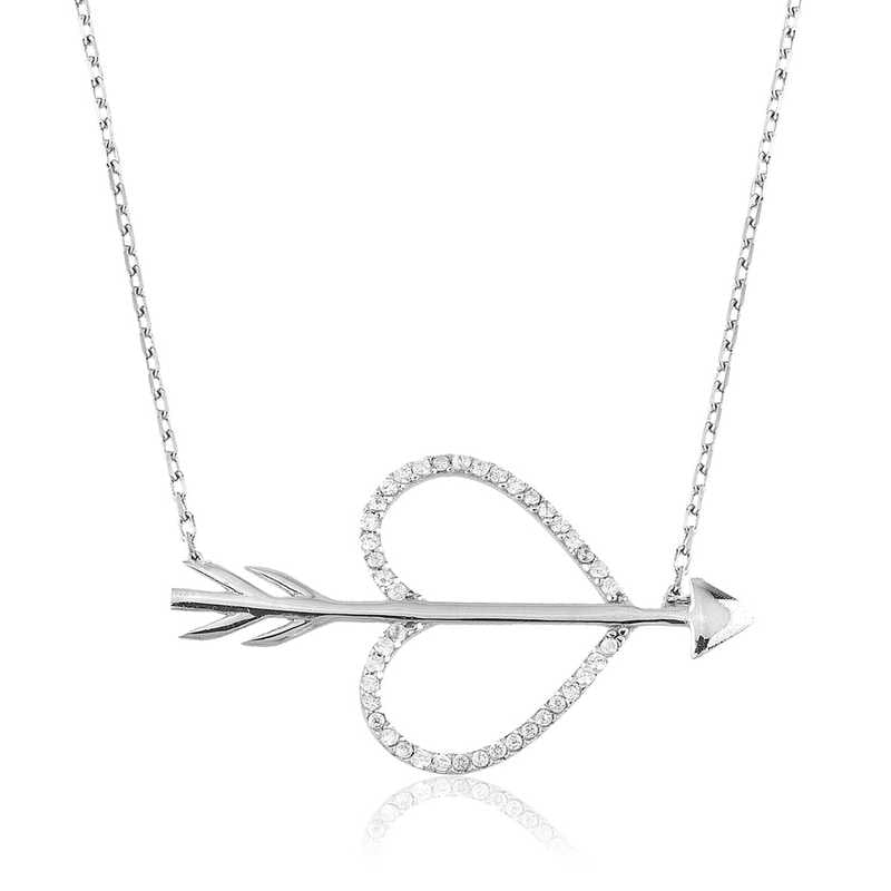 Silver Love Arrow Women's Necklace