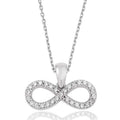 Silver White Stone Infinity Women's Necklace