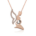 Silver Mother & Child Vav Women's Necklace