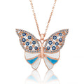 Silver Evil Eye Butterfly Women's Necklace
