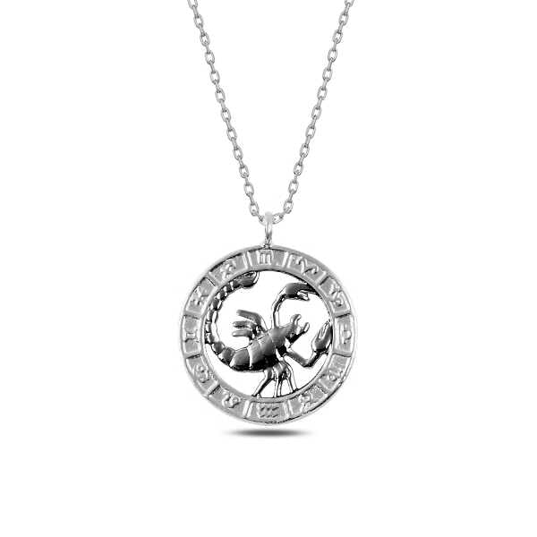 Silver Scorpio Zodiac Women's Necklace
