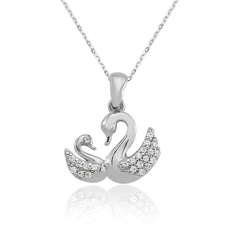 Silver Swan Women's Necklace