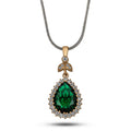 Silver Emerald Stone Hurrem Women's Necklace