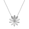 Silver Daisy Flower Women's Necklace