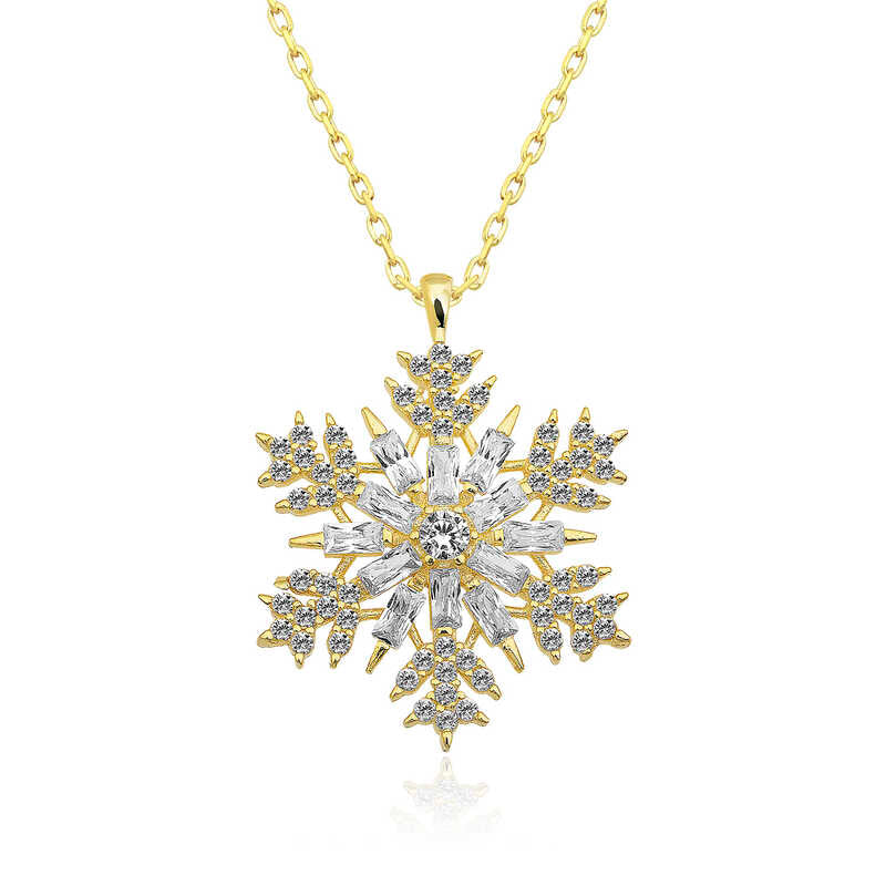 Gold Snowflake Women's Necklace