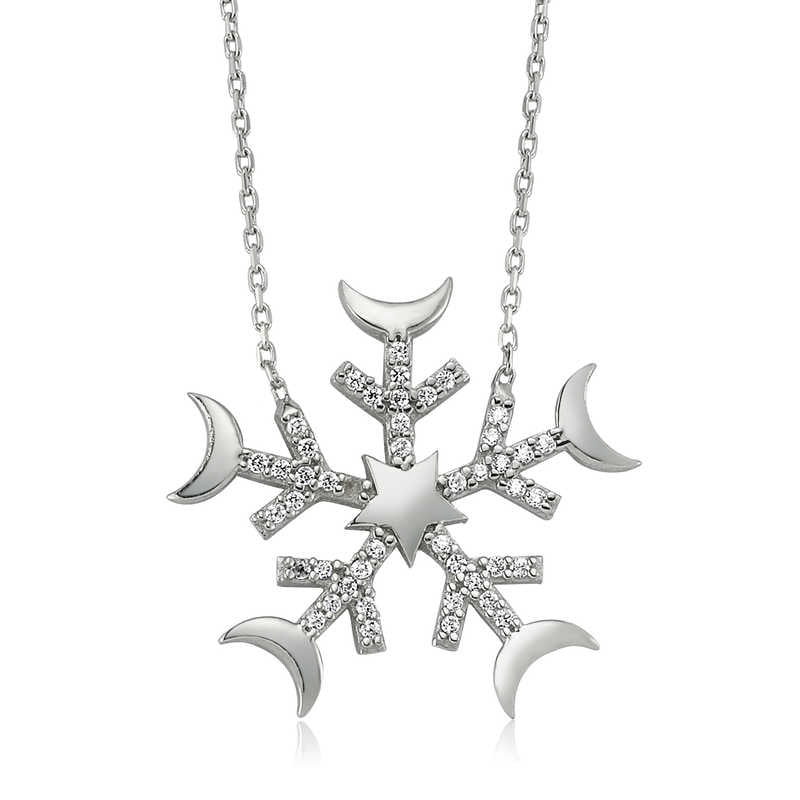 Silver Snowflake Women's Necklace