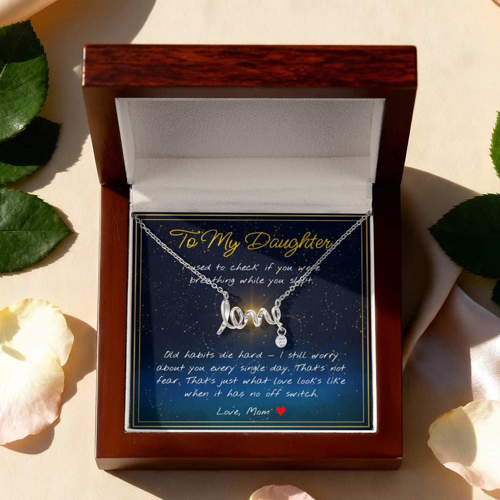 To My Daughter Necklace with Night Sky Message Card | Mom to Daughter Gift | Birthday Gift for Daughter from Mom