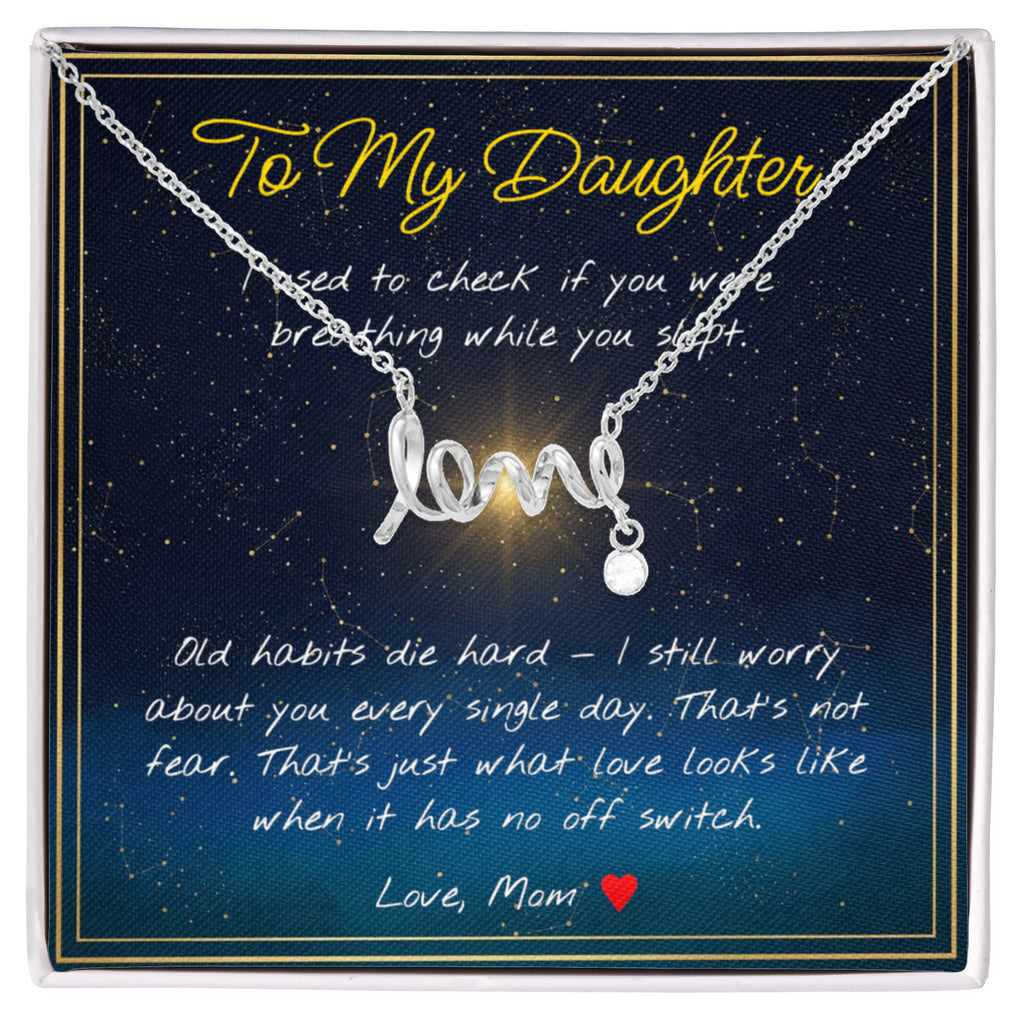 To My Daughter Necklace with Night Sky Message Card | Mom to Daughter Gift | Birthday Gift for Daughter from Mom