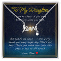 To My Daughter Necklace with Night Sky Message Card | Mom to Daughter Gift | Birthday Gift for Daughter from Mom