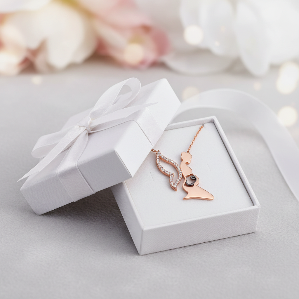 Silver Mother & Child Vav Women's Necklace - Gift