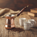 Sultan Thin 250ml copper cezve lifestyle