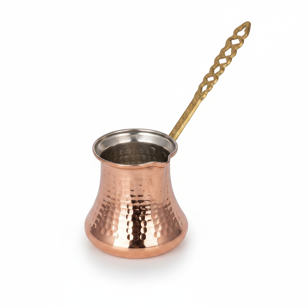 Kervan Thick 190ml copper cezve white background