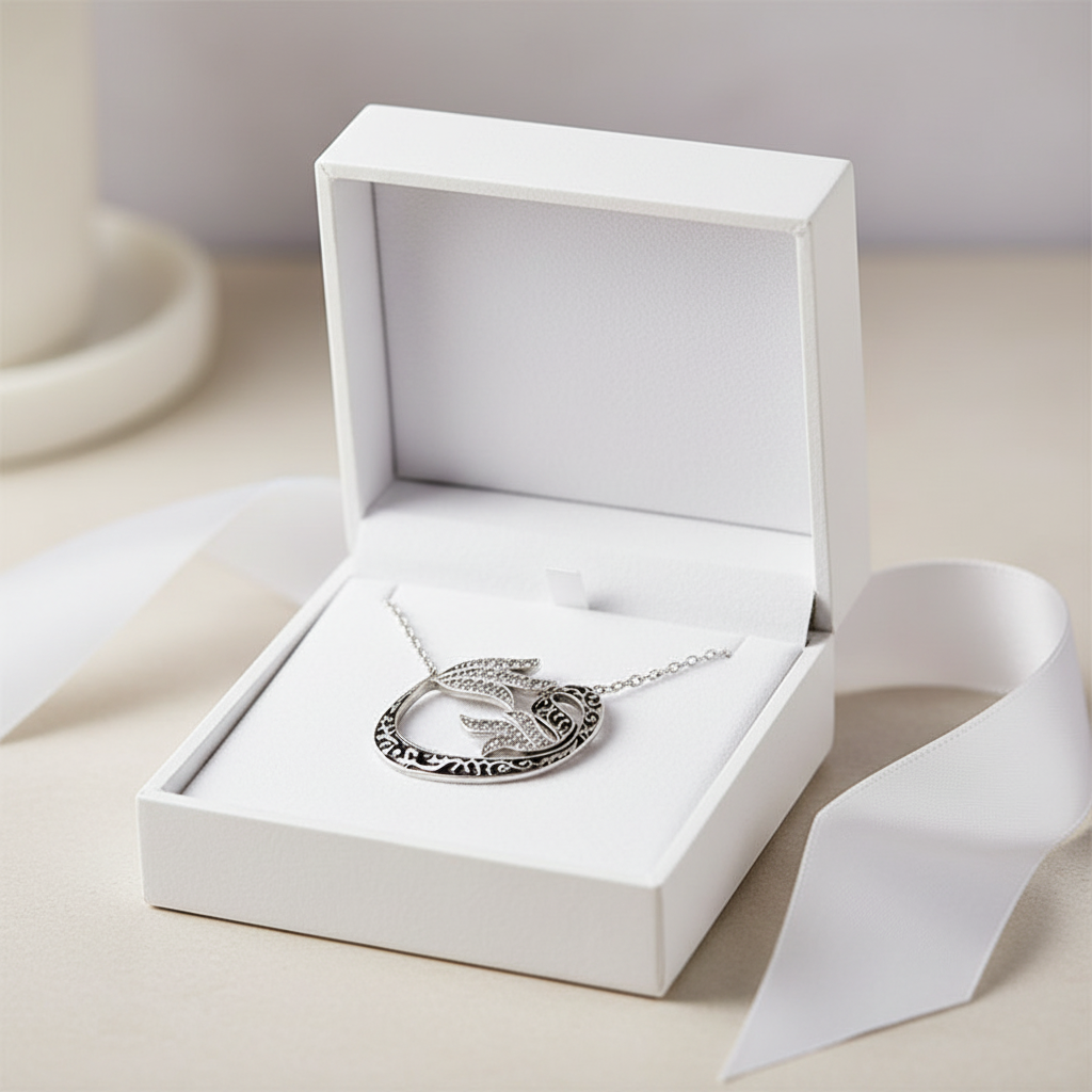 Silver Tulip Vav Women's Necklace - Gift