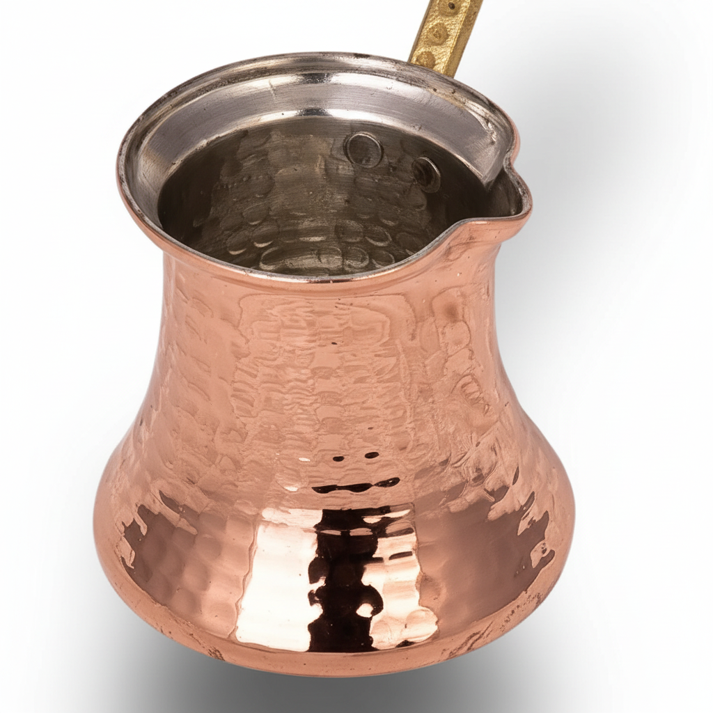 Kervan Thick 190ml copper cezve macro texture