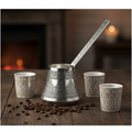 Antep zimba silver copper cezve 3-cup lifestyle