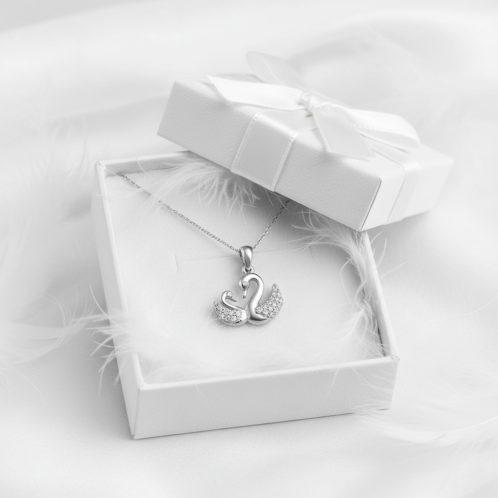 Silver Swan Women's Necklace - Gift