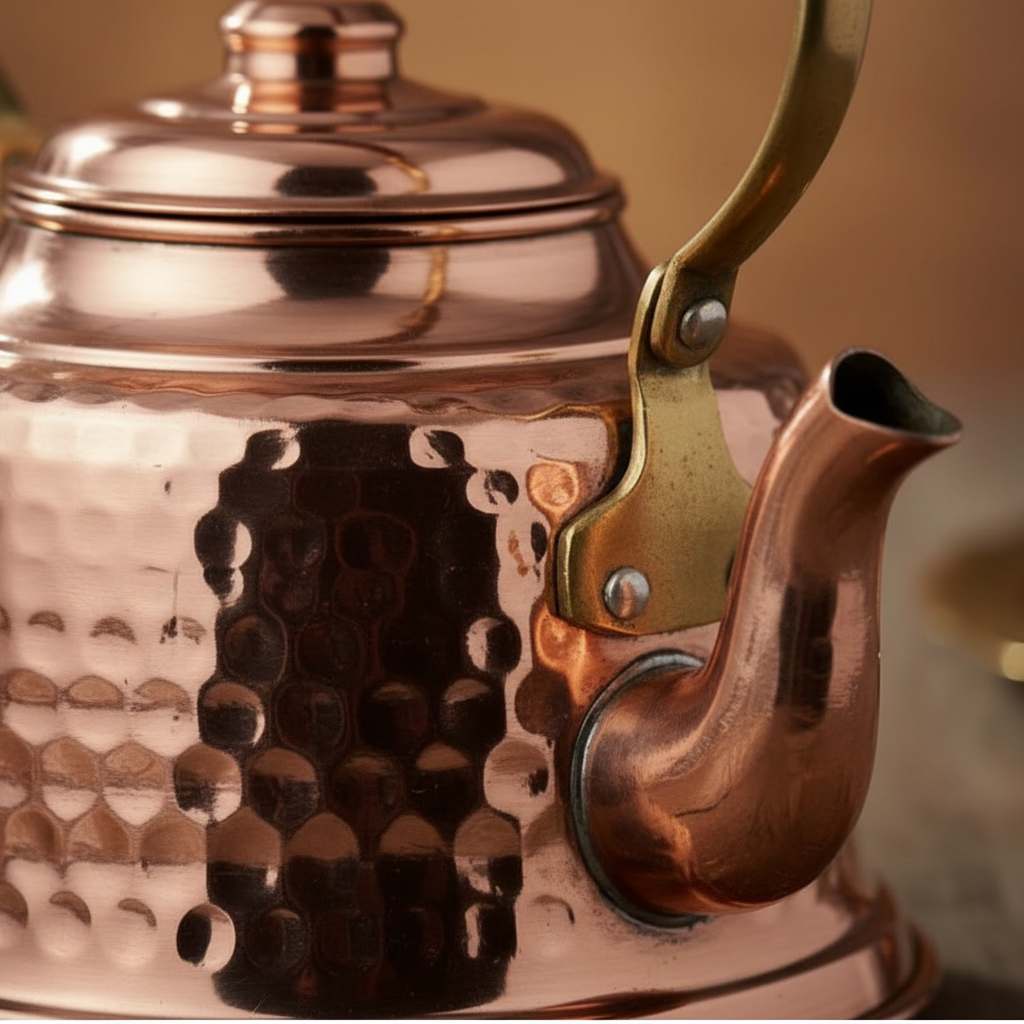 Copper Maraş Teapot - Macro Detail