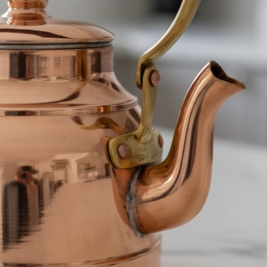Copper Çayyolu Teapot - Macro Detail