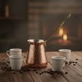 Antep keski honeycomb copper cezve 3-cup lifestyle