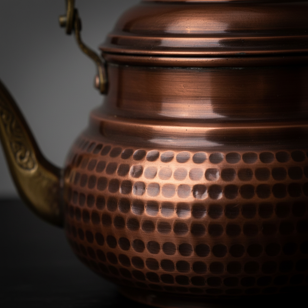 Copper Italian Teapot Oxide - Macro Detail