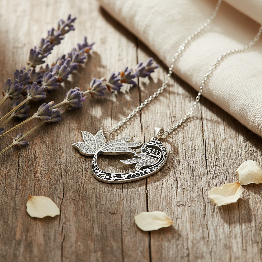 Silver Tulip Vav Women's Necklace - Lifestyle