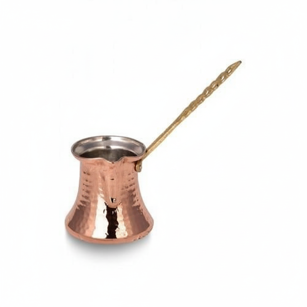 Kervan 190ml copper cezve white background