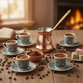 Sultan Thin 550ml brass handle copper cezve lifestyle