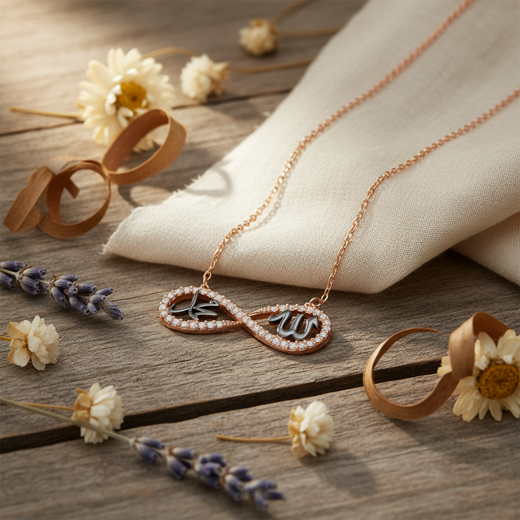 Allah Muhammad Infinity Necklace - Lifestyle