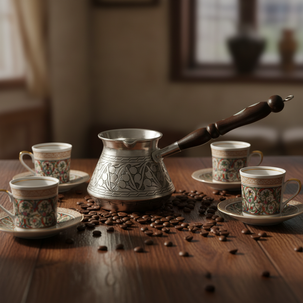 Antep eskitme topak cezve 4-cup lifestyle