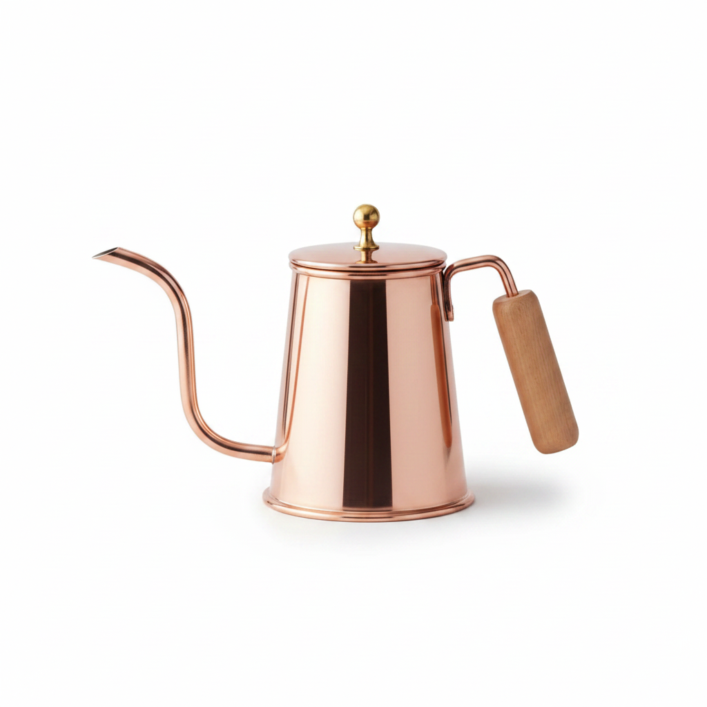 Copper Kahveevi Teapot - White Background AI