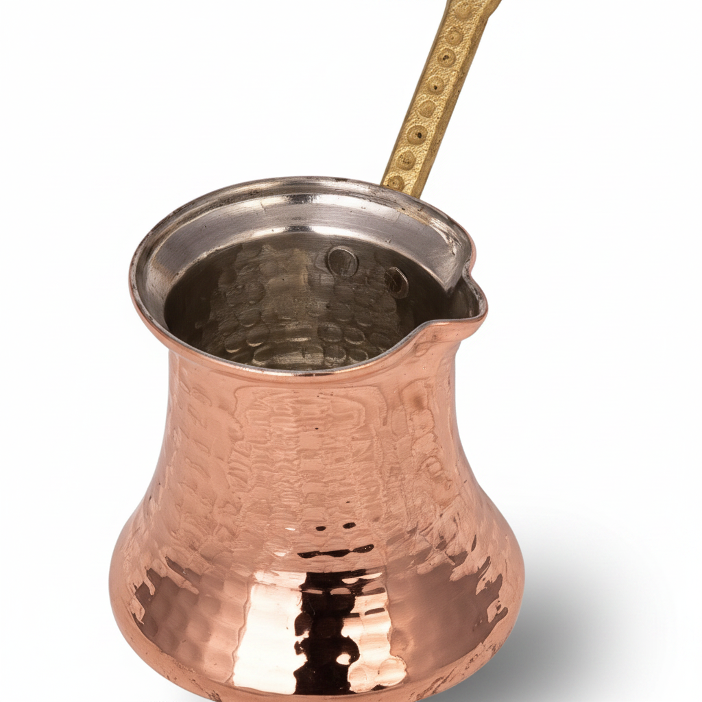 Kervan Thick 390ml copper cezve macro texture