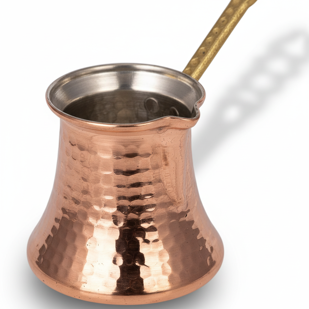 Kervan Thick 250ml copper cezve macro texture