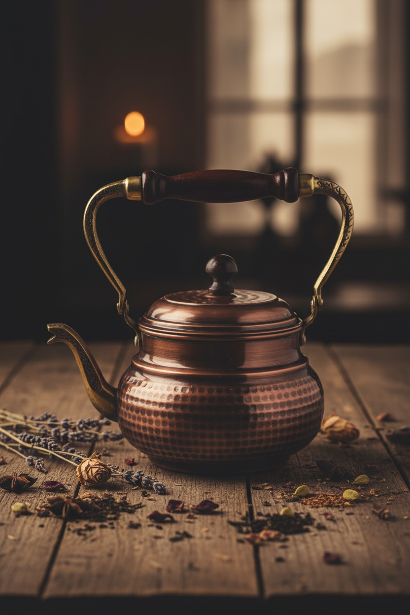 Copper Italian Teapot Oxide - Lifestyle AI