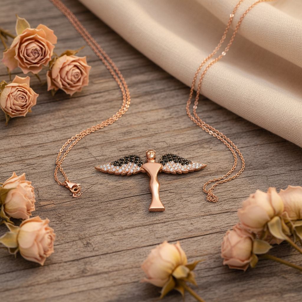 Gümüş Kanatlı Melek Kolye - Lifestyle