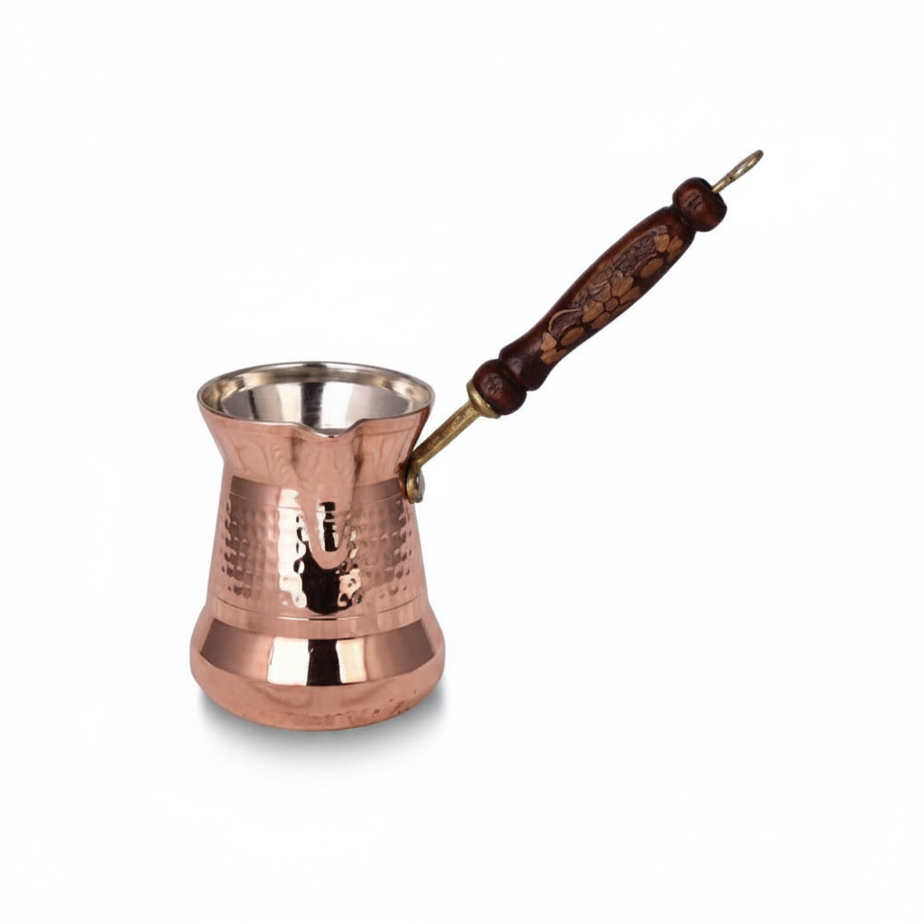 Sultan 450ml copper cezve white background