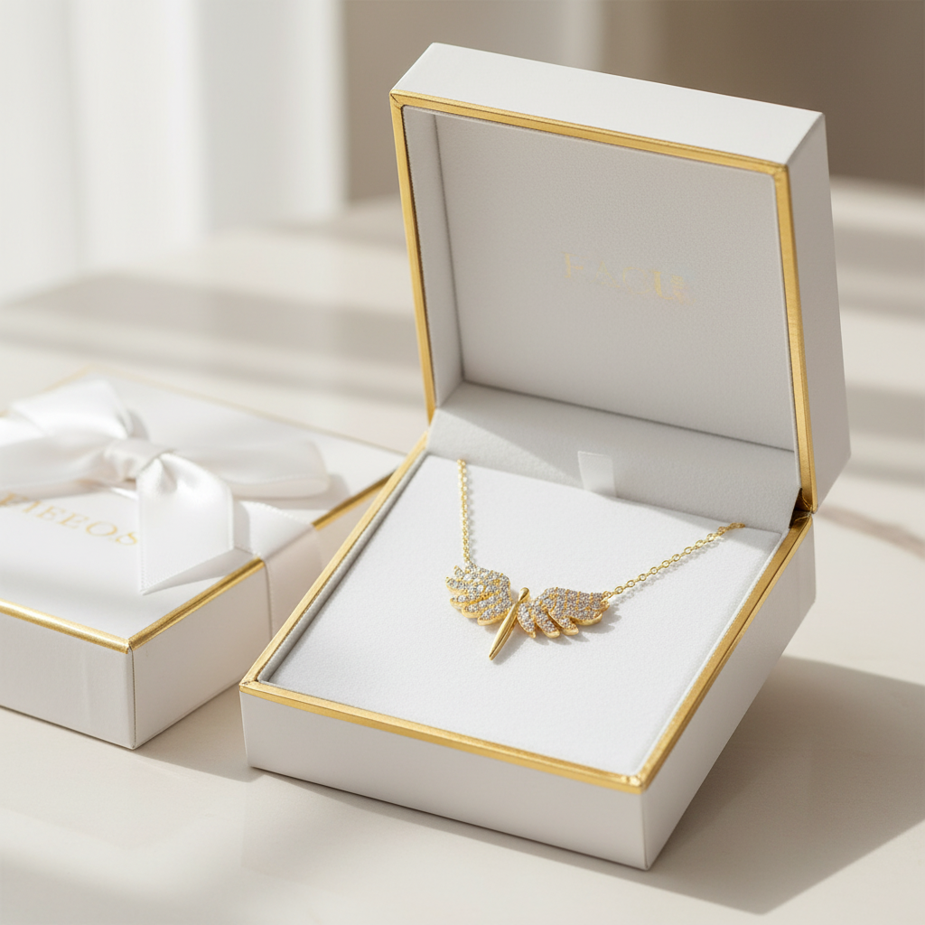 Silver Gold Michael Angel Necklace - Gift