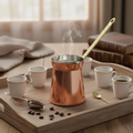 Moda 450ml smooth copper cezve lifestyle