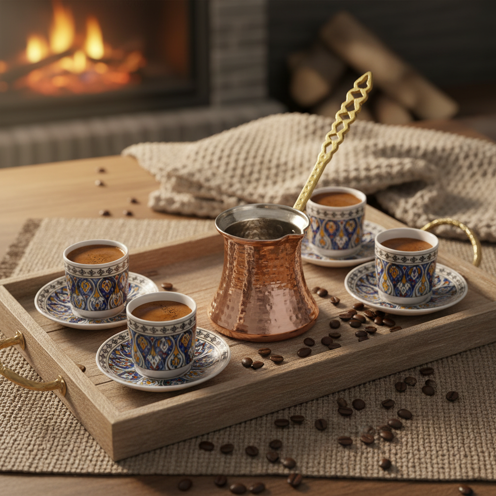 Kervan Thick 250ml copper cezve lifestyle