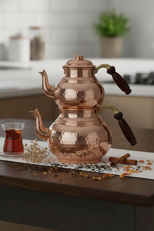 Copper Classic Teapot - Lifestyle AI