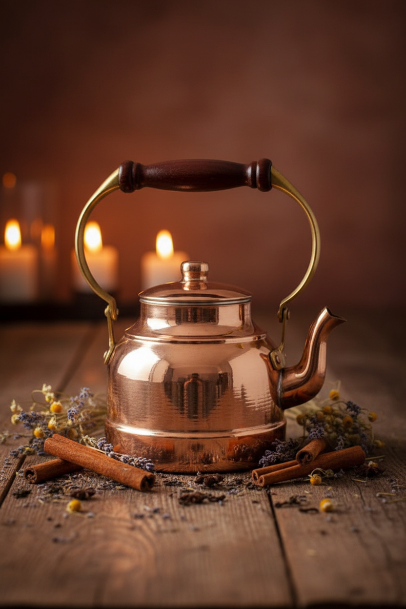 Copper Çayyolu Teapot - Lifestyle AI