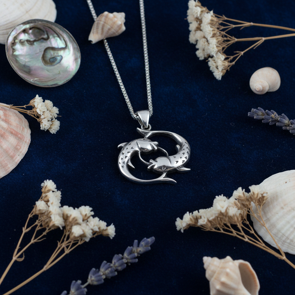 Silver Fish Women's Necklace - Lifestyle