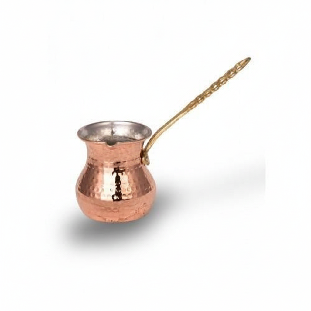 Eylül 180ml copper cezve white background