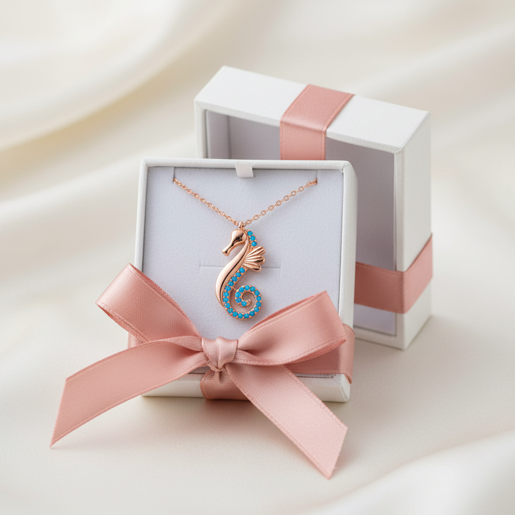 Silver Seahorse Women's Necklace - Gift