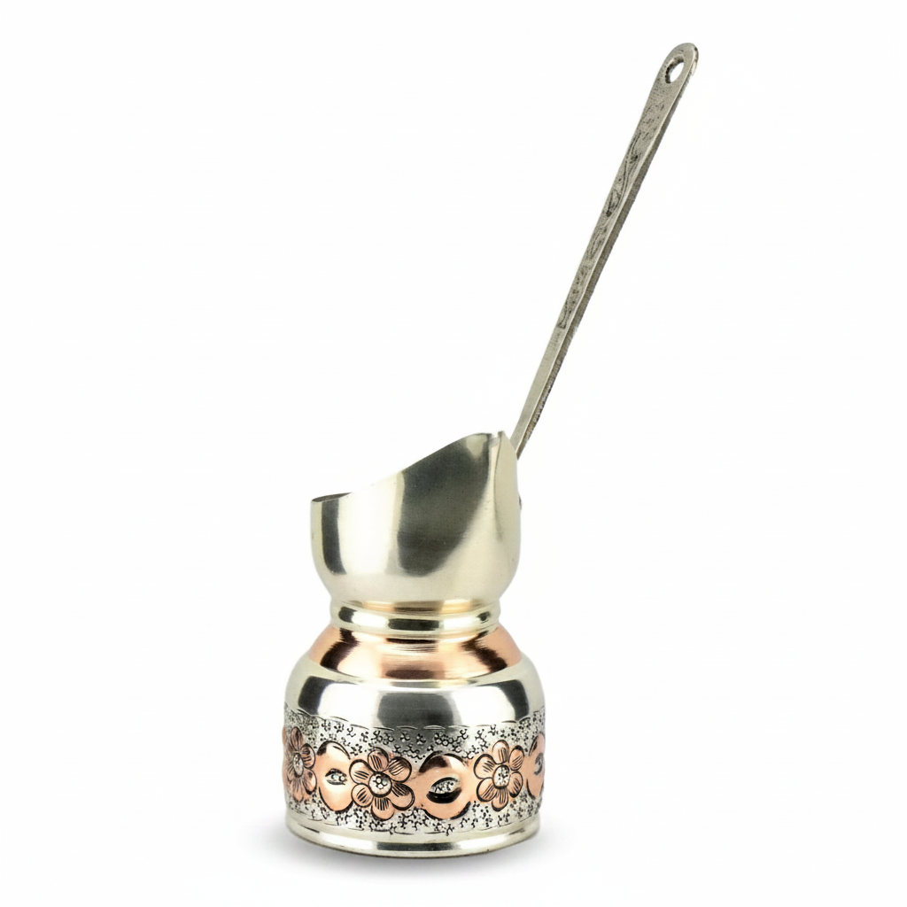 Miray two-tone copper cezve white background