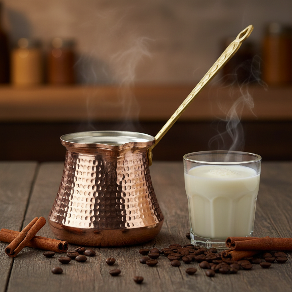 Hammered copper milk pot sutluk lifestyle