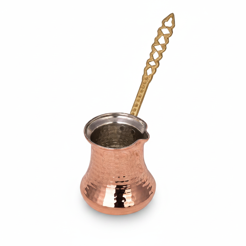 Kervan Thick 390ml copper cezve white background
