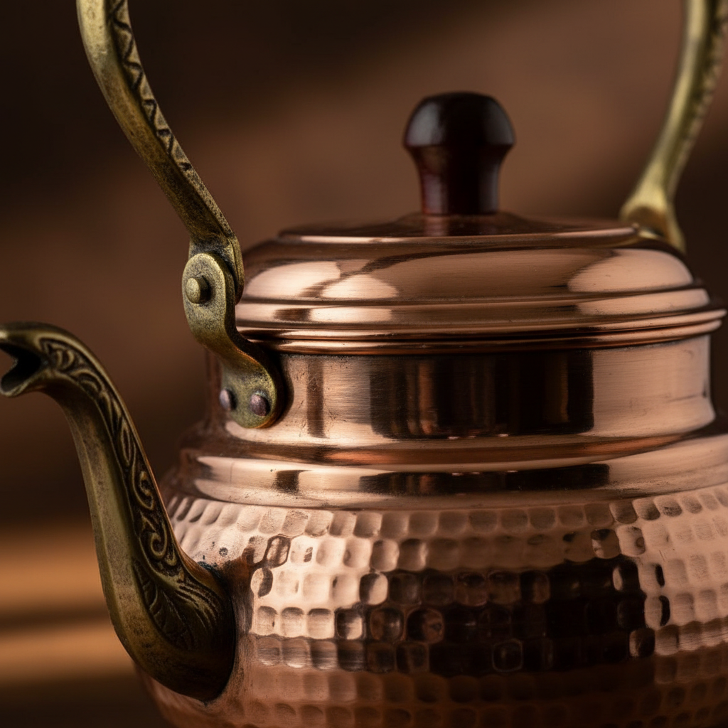 Copper Italian Teapot - Macro Detail